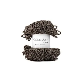Příze Bavlněná šnůra MILA&nbsp;RAINBOW 5&nbsp;mm - mražená káva