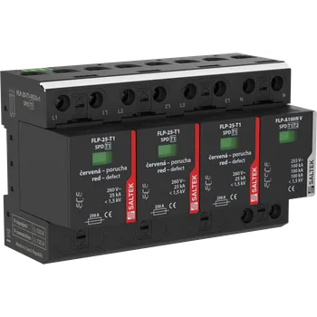 Přepěťová ochrana Svodič bleskových proudů, vhodné pro 3-fázový systém TT, instalace na vstupu do budovy, 100 kA (10/350), dálková signalizace poruchy