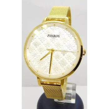 Hodinky FOIBOS Dámské zlacené ocelové elegantní hodinky FOIBOS CK3M72.2 (FOIBOS Dámské zlacené ocelové elegantní hodinky FOIBOS CK3M72.2)
