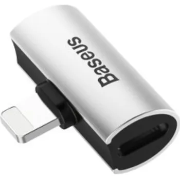 Redukce 2x Lightning (sluchátka nabíjení) - Silver - Baseus L46