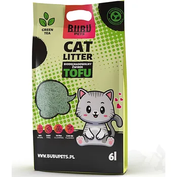 Toaleta pro kočku Bubu pets Tofu biologicky rozložitelné stelivo pro kočky 2,5kg / 6L s vůní zeleného čaje