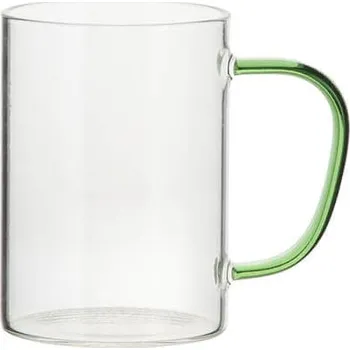 Hrnek skleněný 360 ml - zelené ucho sublimace termotransfer