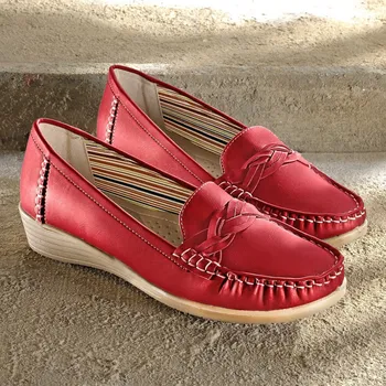 Dámské pantofle 3Pagen Mokasíny Cleo červená 36