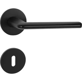 Dveřní kování TI - ELIPTICA - R 3098 5S rozety BB, klika/klika BS - Černá matná (153)