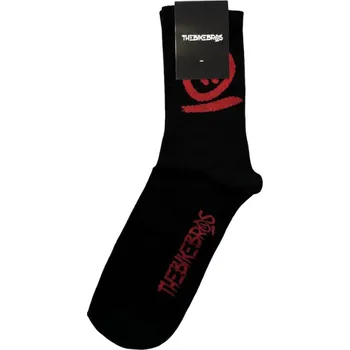 Pánské ponožky Ponožky Thebikebros BIG HEAD Light Socks černo červená 41-46