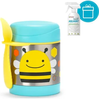 teploměr do vody pro miminko SKIP HOP Zoo Termoska na jídlo se lžičko/vidličkou Včelka 325 ml, 3+ + AQUAINT 500 ml