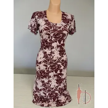 Dámské šaty dámské šaty, Barva Vínová, Velikost XXL 48, Materiál 96% Viskoza 4% Lycra