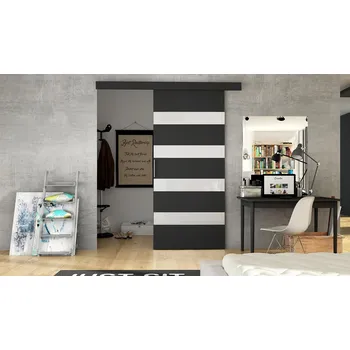 Obývací stěna Posuvné Dveře RUBI V - černá/bílá