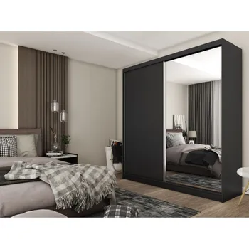 Šatní skříň Kvalitní Šatní Skříň Patti 200 cm Černá