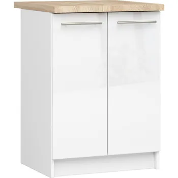 Kuchyňská skříňka OLIVIA S60 2D - bílá/bílý lesk