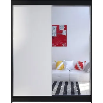 Šatní skříň Šatní skříň CAMINO I šířka 150 cm - černá/bílá