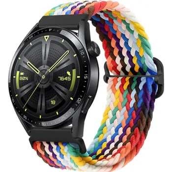 Řemínek na hodinky BSTRAP | BStrap Elastic Nylon reminek na Garmin Venu 2 Plus, rainbow (SSG024C0209)
