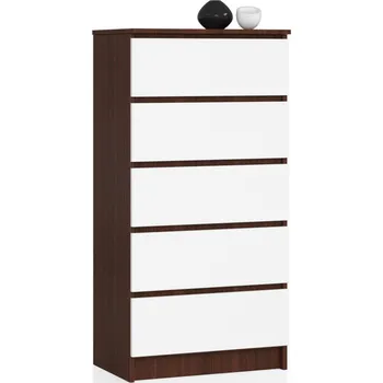 Ložnice Komoda K60 5SZ wenge/bílá