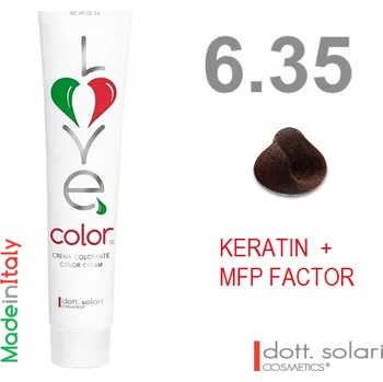 Barva na vlasy Love me Color 6.35 (100ml) - profesionální barva na vlasy s keratinem
