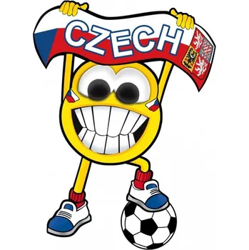 Samolepicí dekorace na vozidlo Samolepící dekory - Smajlík fotbalista 120 x 190 mm
