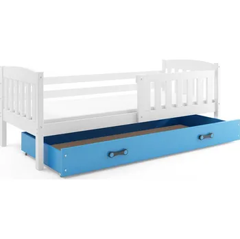 Dětská skříň Dětská postel KUBUS s úložným prostorem 90x200 cm - bílá Modrá