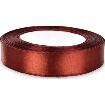 Stuha CREATIVE | Saténová stuha 2 cm × 22 m | lesklá dekorativní stuha na balení a tvoření hnědá Dedra