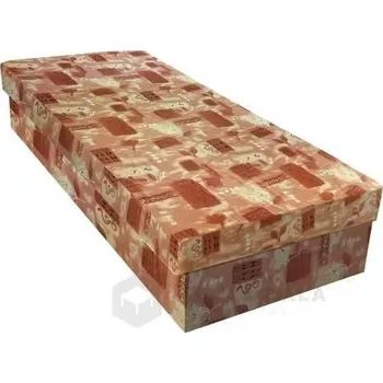 Postel Čalouněná válenda s úložným prostorem Karel - molitanová, cihlová vzor č.14