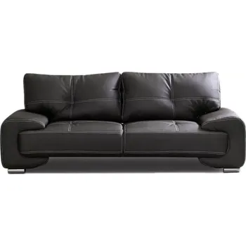 Pohovka Pohovka Omega 3, černá/bílá nit