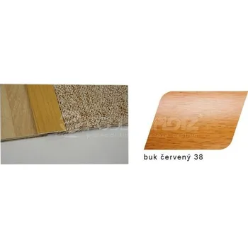 přechodová lišta A 08 PŘECHODOVÉ LIŠTY - SAMOLEPÍCÍ, šíře 35 mm Barva: Buk červený, Zvolte délku: 93 cm