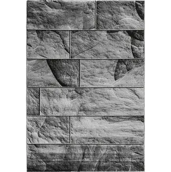 Koberec Breno Kusový koberec PARMA 9250 Black, 240x340 cm, Šedá/Černá