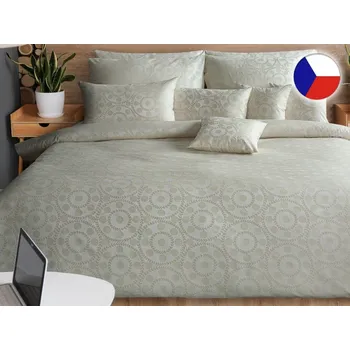 Povlečení Damaškové povlečení 2x 70x90, 240x220 EXCELLENT GALA Kruhy jara