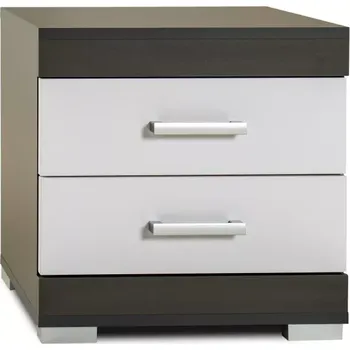 Noční stolek Noční stolek P28, šedá/bílá