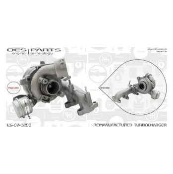 Turbodmychadlo Dmychadlo, plnění, , 03G253014T, 03G253014TV, 03G253014TX, OES, ES-07-0250