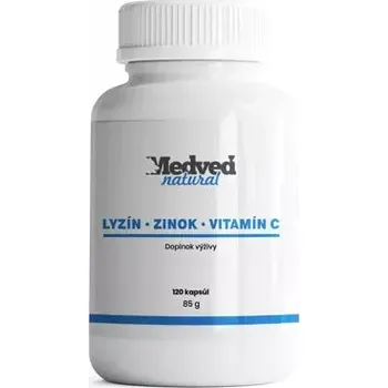 Speciální výživa Medvěd natural Lysin - zinek - vitamín C doplněk stravy 120 kapslí