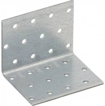 Tesařské kování Úhelník montážní KM5 – 60 × 60 × 80 × 2,0 mm