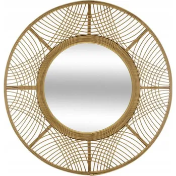 Zrcadlo ZRCADLO BOHO bambusový rám KULATÉ VELKÉ Ø 70 cm