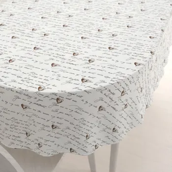 ubrus Bavlněný oválný ubrus Sandra SA-028 Vyznání lásky 100x160 cm