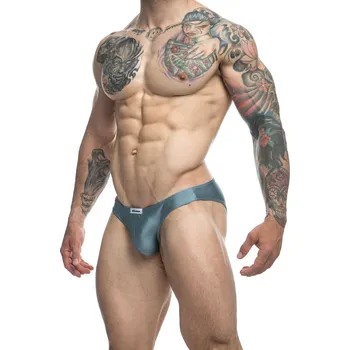 Slipy Justin+Simon Pánské Classic Bikiny Metal Green XL + Doprava zdarma