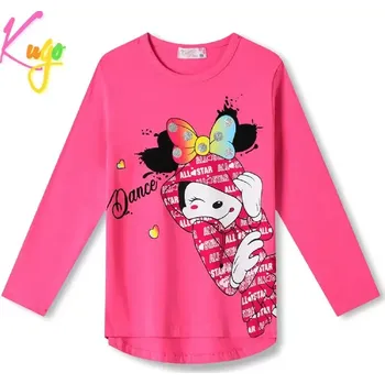 Dívčí tričko Dívčí tričko dl.r. Kugo HC0748 tmavě růžové