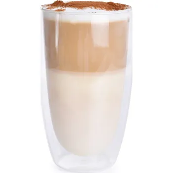 Sklenice BOROSIL | 440 ml dvoustěnná termo sklenice z borosilikátového skla Dedra