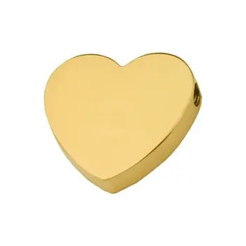 Přívěsek Šperky4U Drobný zlacený ocelový korálek / přívěsek - srdíčko - PP-1019-GD