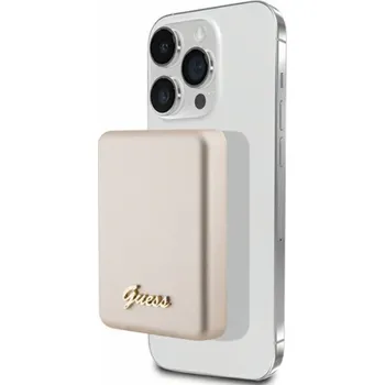 Powerbanka Guess Powerbank inductive 5W Guess Powerbanka MagSafe Induction 5W 3000mAh Metal Script Logo Gold