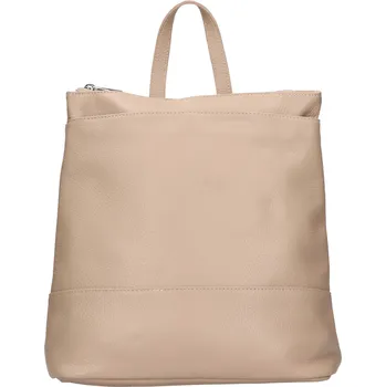 Městský batoh Dámský kožený batoh Italia Duponte - béžová