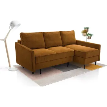 Sedací souprava Rohová sedací souprava Robin, pravá, hnědá (Poso 1)