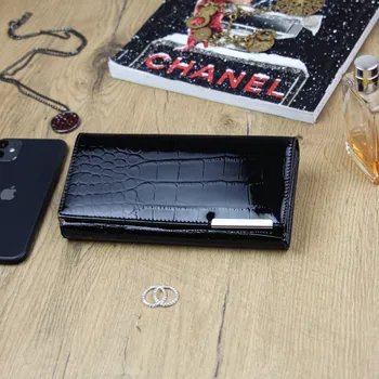 Peněženka Dámská kožená peněženka černá - Gregorio Maia černá