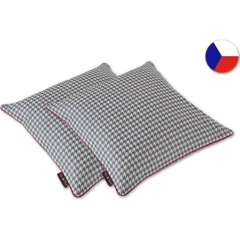 Dekorativní polštářek Damaškový dekorační polštářek 40x40 EXCELLENT GEON Souznění šedočerné s výpustkou