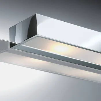 Lampička Decor Walther Dekor Walther Box 1-40 N LED zrcadlová lampa 2 700 K - Tloušťka zrcadla max. 6 mm chrom, zrcadlo, matná bílá LED 16 W celkem - Doprava zdarma