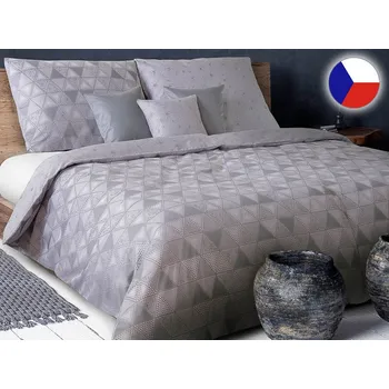 Povlečení Damaškové povlečení EXCELLENT 2x 70x90, 220x200 STAR Nordia DUO šedorůžová