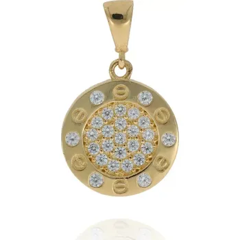 Náhrdelník Zlatá destička se zirkony