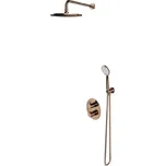 OMNIRES Y - Sprchový set s termostatem pod omítku, s tělesem, průměr 25 cm, 5 proudů, měď SYSYT05CP