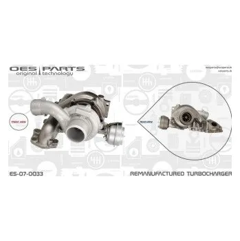 Turbodmychadlo Dmychadlo, plnění OPEL, 55188334, 55190871, 55193105, 55195787, 55196765, 55196858, 55205179, 55205474, 5860014, 5860031, 860068, 860073, 860074, 860129, 93169105, 93178697, OES, ES-07-0033