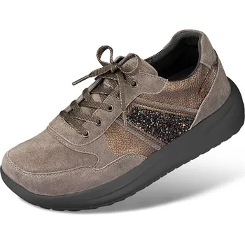 Dámská zdravotní obuv Dámské šněrovací polobotky, velurová useň, šedá: 37