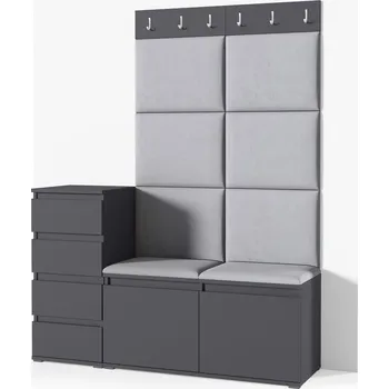 Šatní skříň Předsíňová stěna AMI 34 Červená Grafit