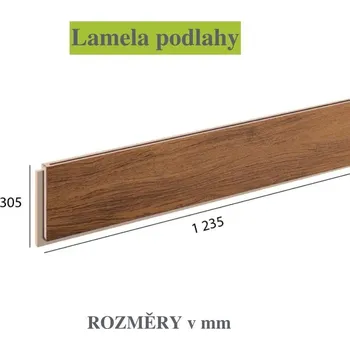 vinylová podlaha Vinylové schody ECOLINE 9505 Ořech vlašský Varianta: Lamela Střed, 1235 x 305 mm