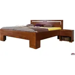 Domestav SOFIA manželská postel čelo rovné s výřezy L 180 cm buk cink mořený